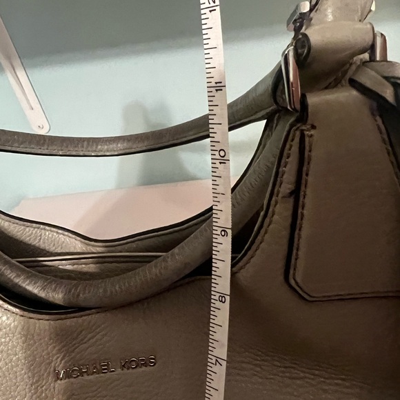 Michael Kors Gray Leather Satchel Bag - Picture 13 of 13